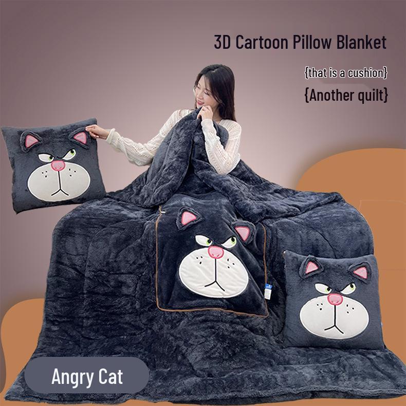 Double-Sided Arctic Velvet Thickened Pillow Quilt for Autumn/Winter 2025