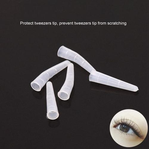 Heayzoki Tweezers Tip Cover, Reusable Tweezers Tip Cover Design, Non-Slip Protective Cover for Eyelash Grafting Tweezers
