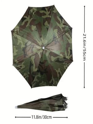1 Stück Leichter Hutschirm, Outdoor Regen- und Tau-Schirm, Angelschirm, Elastischer Hutschirm, Regenhut, Sonnenhut, Outdoor