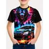 Boy T Shirt Racing Cars Print Boys T Shirts Kids Clothes Fashion Children Top Short Sleeve Child T-Shirt Casual Baby Boy Clothes