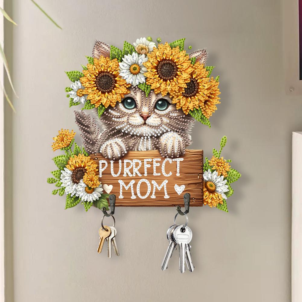 Animal Wood DIY Diamond Painting Hooks Creative Handmade Gift for Various Occasions for Wall Decoration and Space-Saving Storage