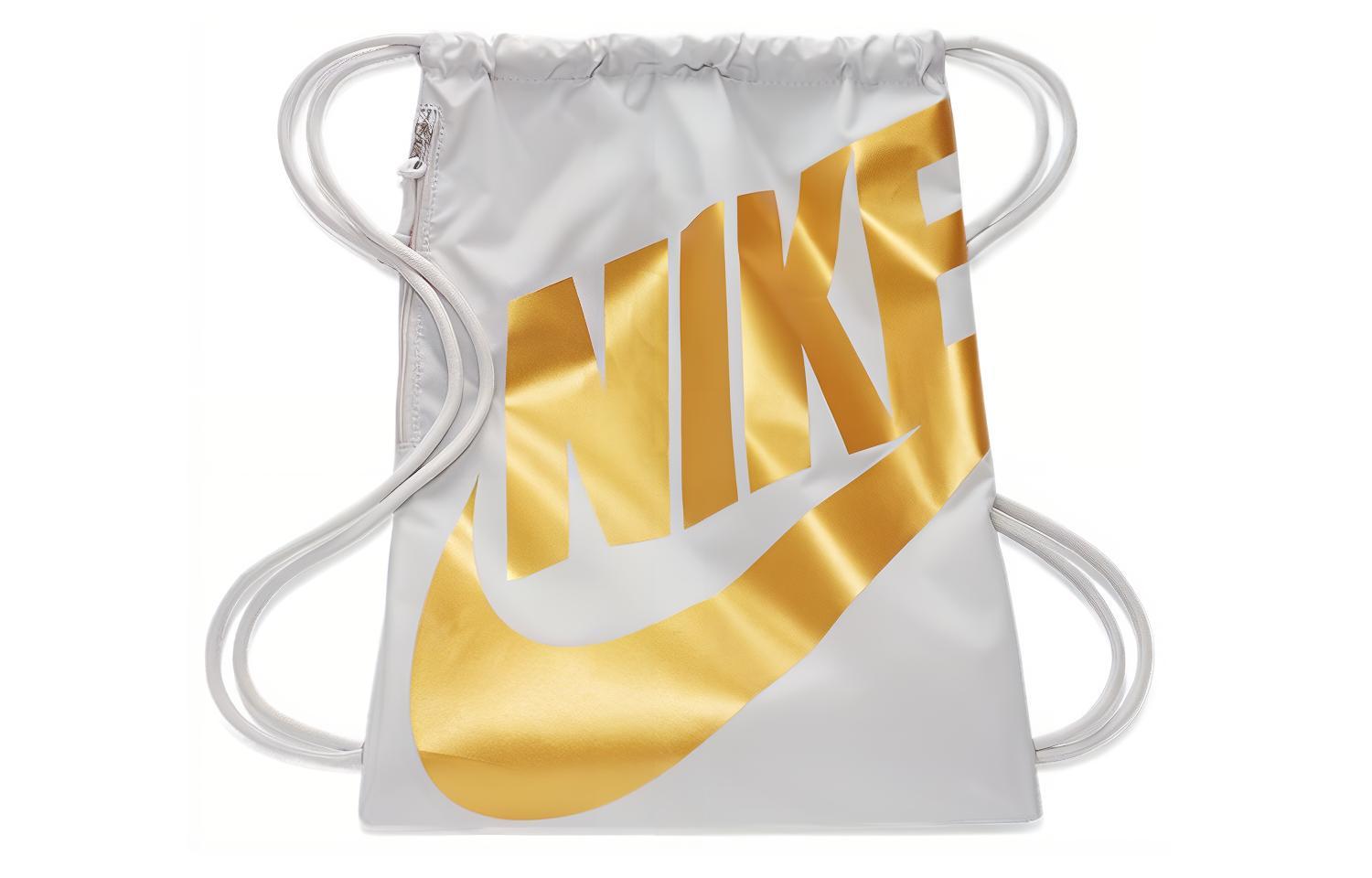 

Тканевая сумка-рюкзак для спортзала Nike Heritage Regular Унисекс Белый Золотой CT3640-078