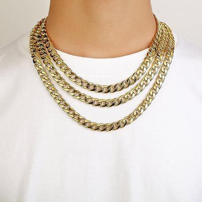 Trendy Mannen Titanium Hip Hop Sleutelbeen Ketting - Minimalistische & Veelzijdige Sieradenketting