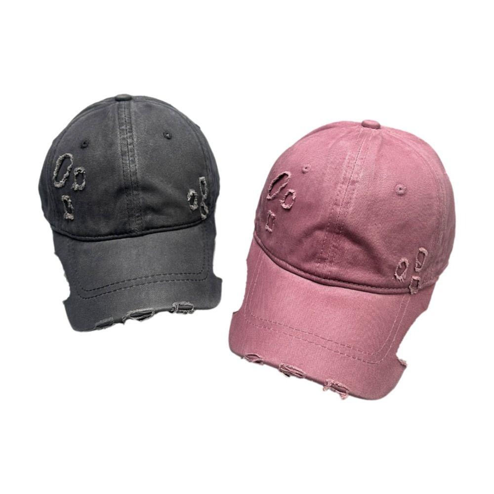 Fashion Broken Style Baseball Cap Versatile Adjustable Sun Hat Breathable UV Protection Baseball Hats for Spring Summer Bonnet