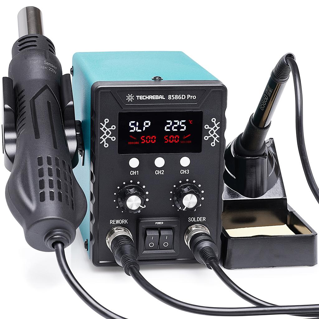 Techrebal 8586D Pro 2-In-1 Soldering Station + Kit23