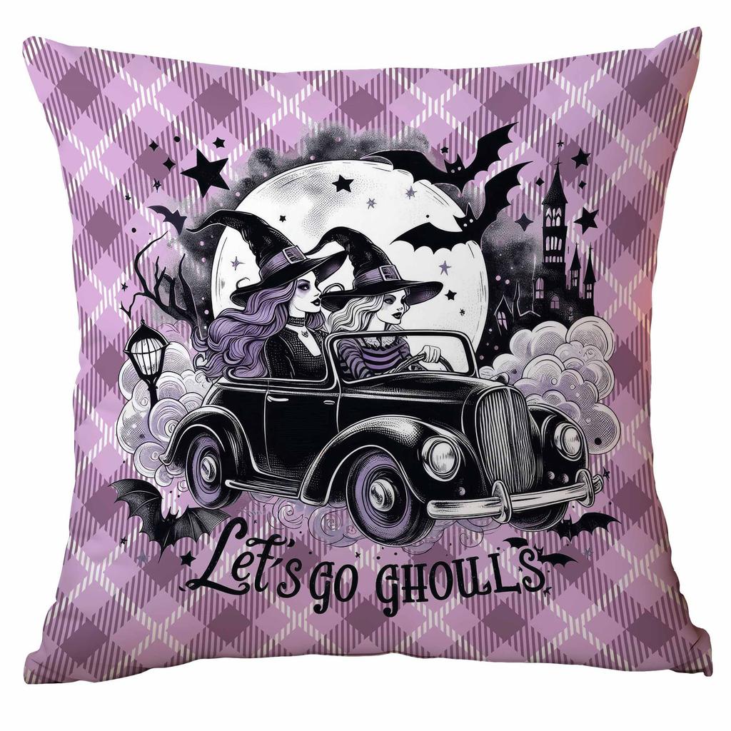 New Light Luxury Halloween Witch Pillowcase Home Festival Cushion Pillowcase Decoration