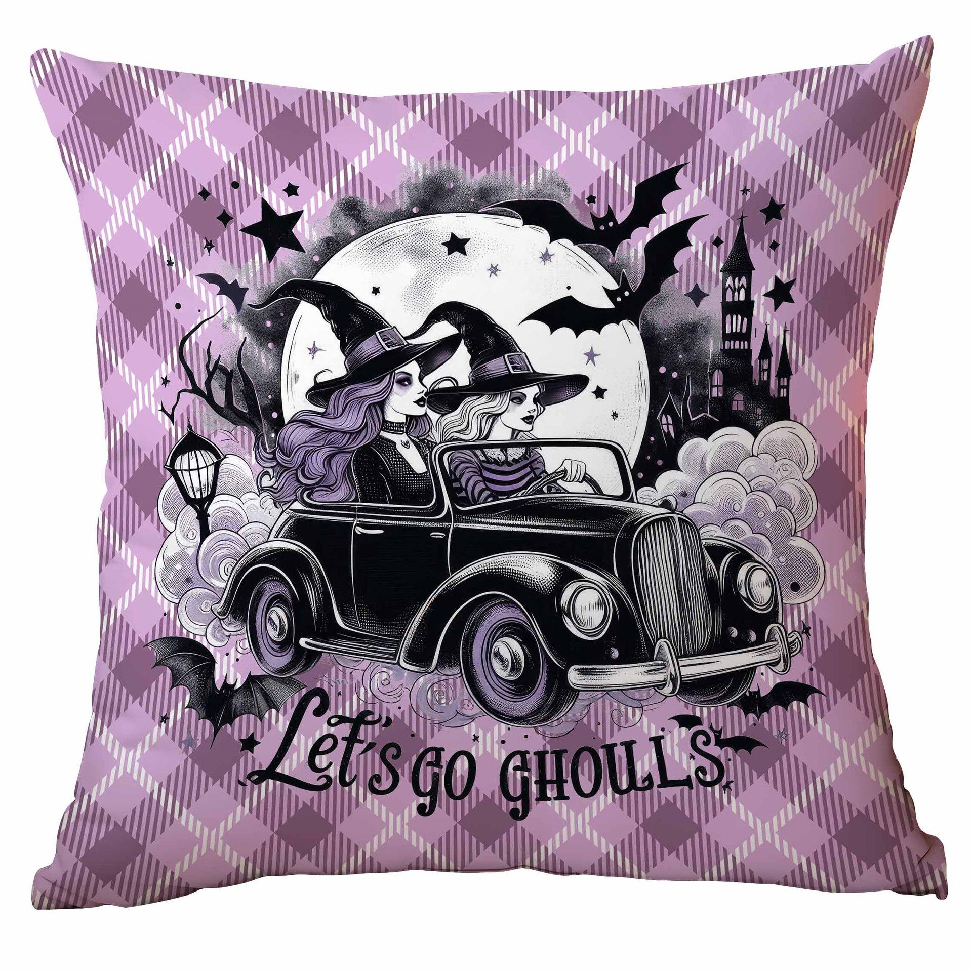 

New Lamp Luxury Halloween Witch Pillow Cover Home Festival Cushion Pillow Cover Decoration Premium Durable Quality 45 * 45Cm