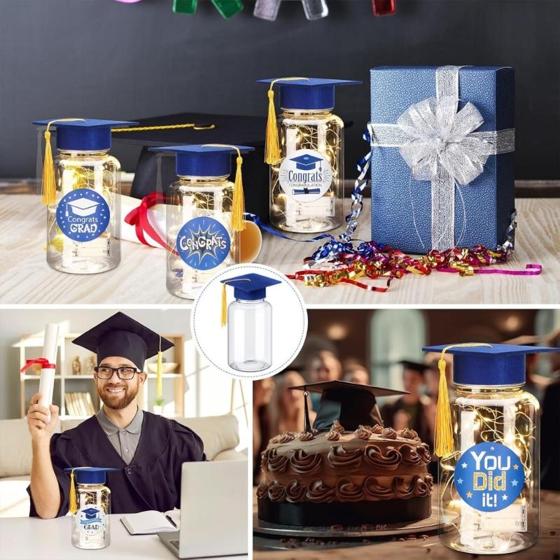 Light up Graduation Mason jar with Graduation Cap Class of 2026 Graduation Centerpieces for Congrats Graduate Party