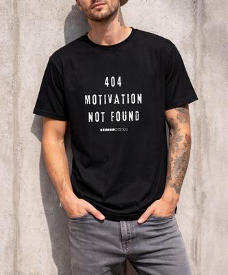 404 Motivatie Niet Gevonden T-shirt Grappig Streetwear T-shirt Donkere Humor Grafisch Shirt Minimaal Esthetisch T-shirt Stedelijke Stijl