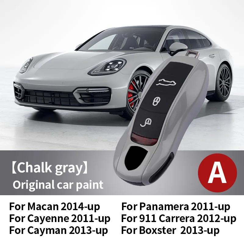 Car Key Paint Protective Case Keyless Cover For Porsche Cayenne Mancan Panamera 911 718 Boxster Cayman Taycan Replacement Shell
