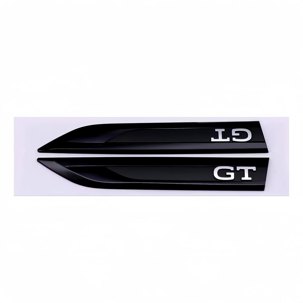1 Stück 3D ABS GT Logo Plakette Aufkleber Auto Seitenkotflügel Emblem Abziehbild Hochwertiges Automobil Außen Zubehör