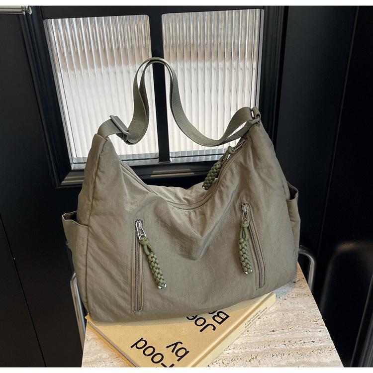 Delicate Shoulder Bag Casual Satchel Sling Purse Nylon Crossbody Bag for Travel and Outdoor Activity  Burgundy