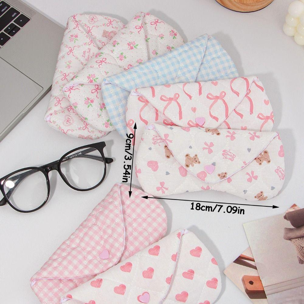Handmade Fabric Eyewear Storage Bag Anti-Scratch Lipstick Pouch Portable Makeup Brush Bag  Girl
