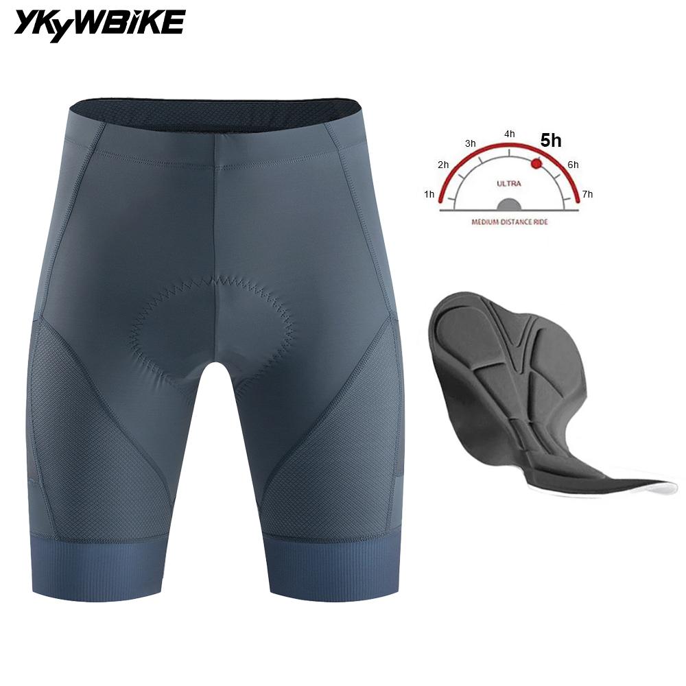 YKYWBIKE Cycling Shorts Padded Men Summer Road Bike Shorts Bicycle Pants Pro Team MTB Bicycle Clothing Tights Long Distance
