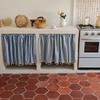 Fresh pastoral small lattice half curtain fabric floating curtain cabinet curtain coffee curtain door curtain partition curtain