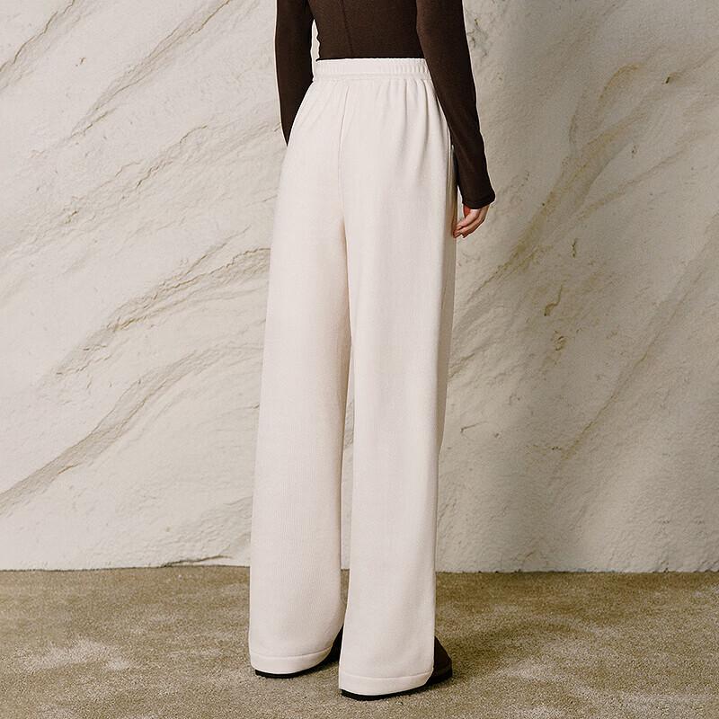 Women's Fleece-Lined High-Waisted Straight Leg Casual Pants