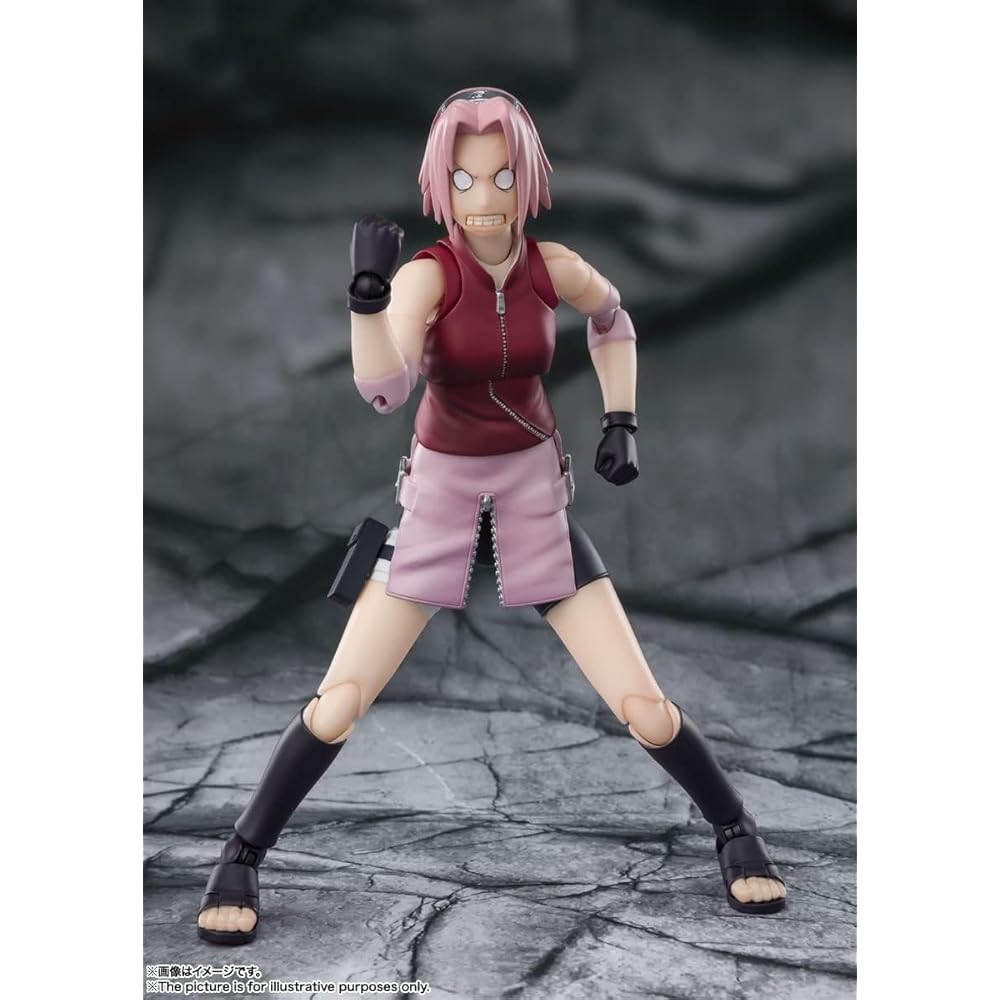 TAMASHII NATIONS S.H. Figuarts Naruto Shippuden Sakura Haruno Action Figure 135mm ABS PVC Painted Articulated Figure