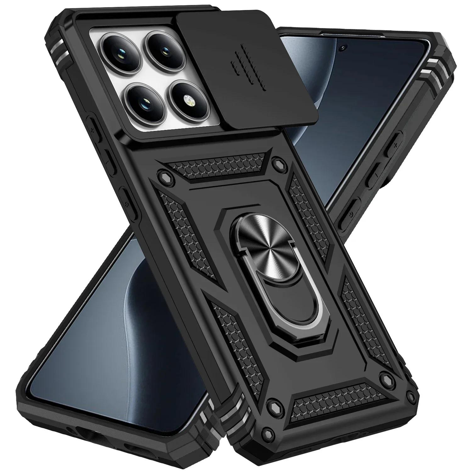 

Горячая распродажа автомобильный магнитный чехол-кольцо-подставка противоударный защитный чехол для Xiaomi 14 T pro чехол Redmi Note 14 13 pro plus 4G 5G For Xiaomi 14T Pro чёрный