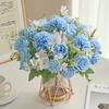 Artificial Flowers Fake Silk Hydrangea Rose Home Room Table Vase Decora Festival Wreath Wedding Bouquet Party Gifts Accessories