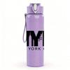 1PC NYC New York City Letter Print 750ml Color Plastic Sports Water Bottle Leakproof Flip Straw Lid Suitable for Sports Office Home Use