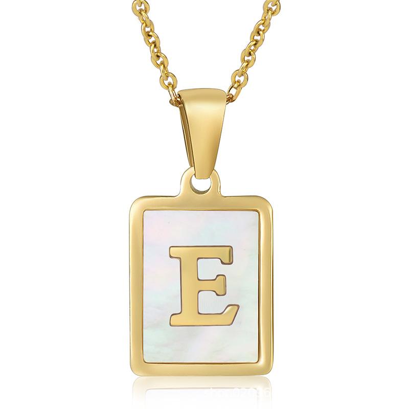 2026 Three-dimensional Shell Letter Necklace Women's 26 Letter Pendant Non-fading Jewelry