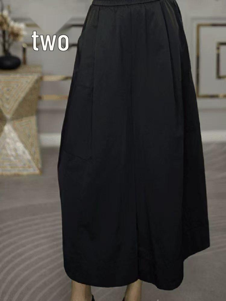 

2026 Summer Fashion: Chic Loose Fit Skirt Pants - Casual, Comfortable & Trendy M (suggested 90-120 catties) чорний