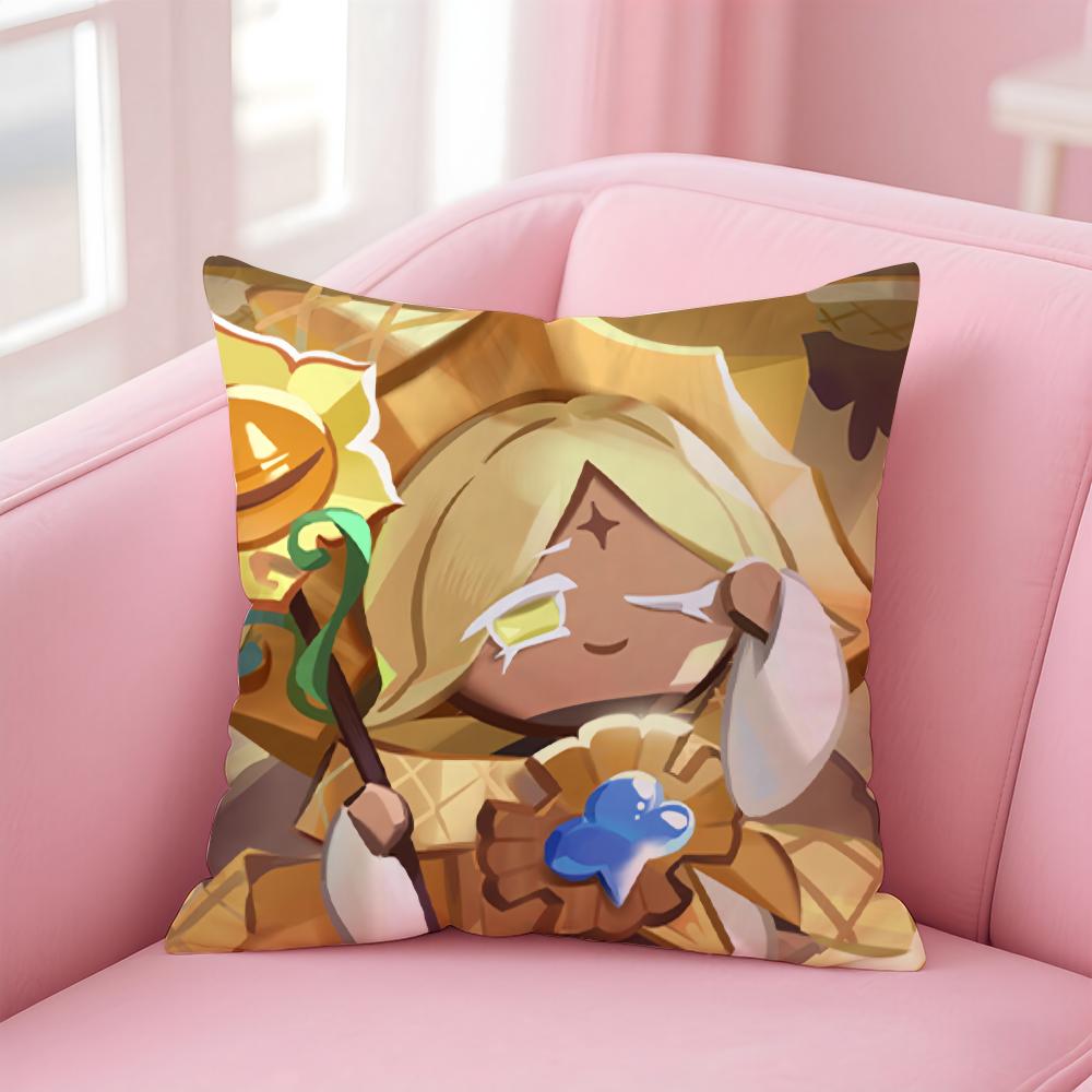 C-Cookie Run K-Kingdom Cushion Cover Home & Car Multi-Scene Pillow Cover - Reversible, Soft & Durable for Daily Use