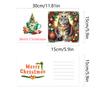 6Pcs Christmas DIY Diamond Painting Card Tree and Angel Girl Diamond Drawing Card Diamond Painting Greeting Card for Adults