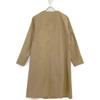 HYKE 151-170542 Beige collarless trench coat with liner coat 3 beigeUsed