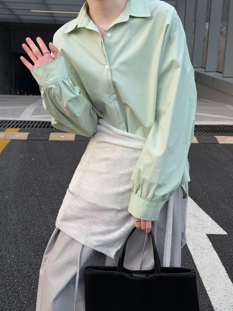 Lu Xi Women's 2026 Spring Korean Style Lapel Layered Casual Sun Protection Shirt