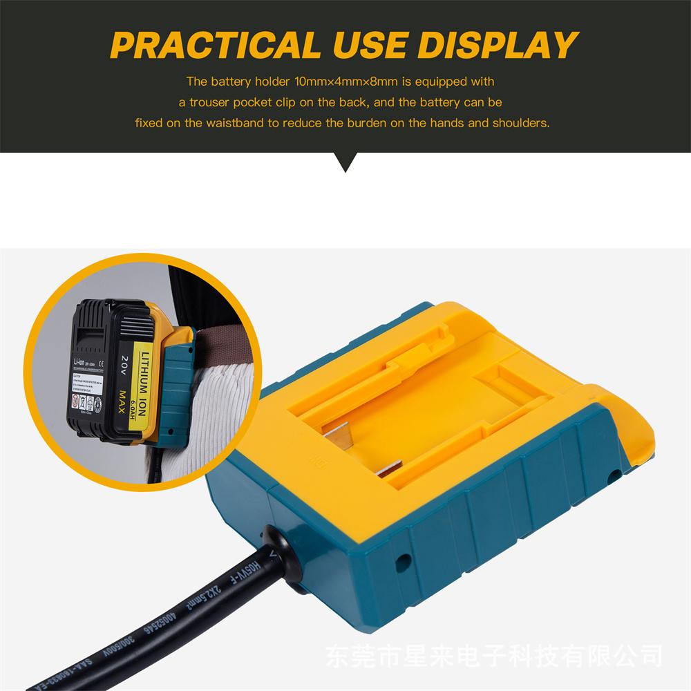 Battery Adapter BAP18 A-65165 w/Tracking Battery Holder Reduce Burden For Makita
