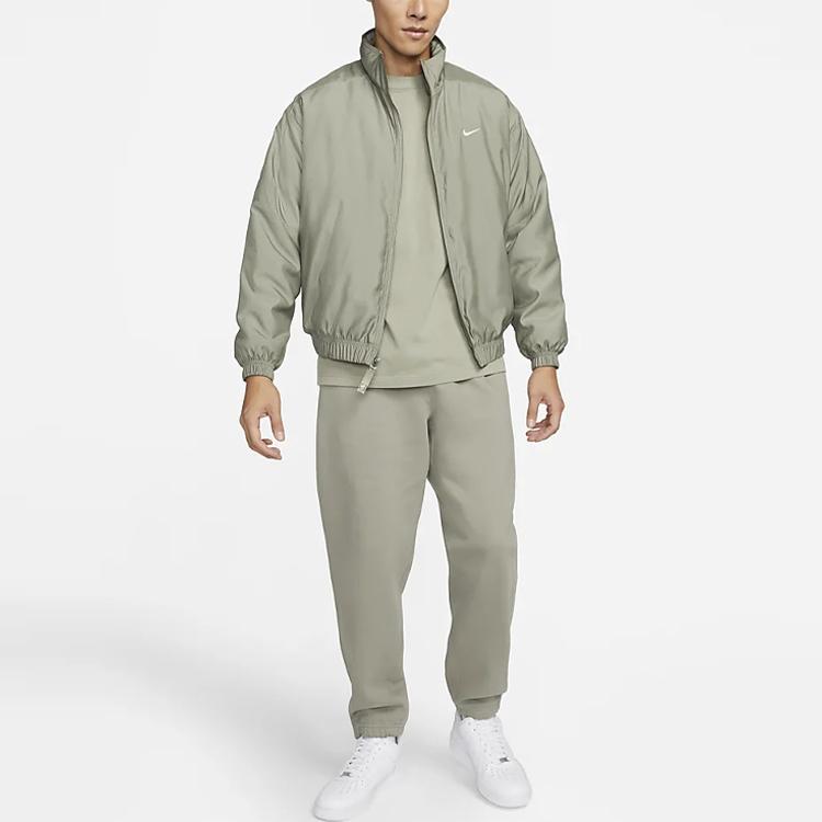 Nike Jachetă Bomber Solo Swoosh din satin (Dimensiunea Asia) Imbracaminte stradala pentru barbati Light Army DN1267-320