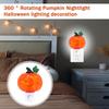 Rotating Pumpkin Night Light Plug-in Decorative Lamp for Halloween Party Decor