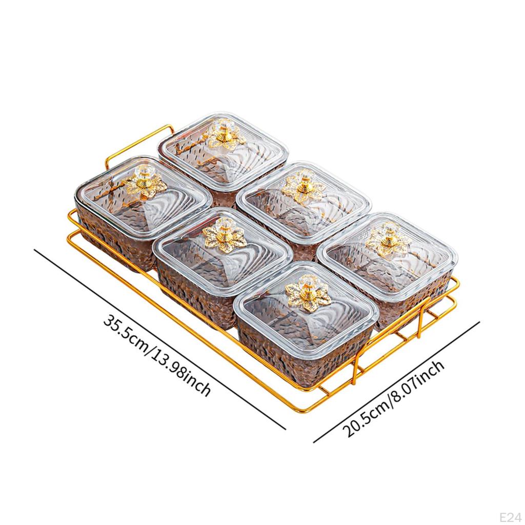 Candy Nut Serving Container,Divided Snack Bowls Multipurpose Decorative Dried Fruit Tray