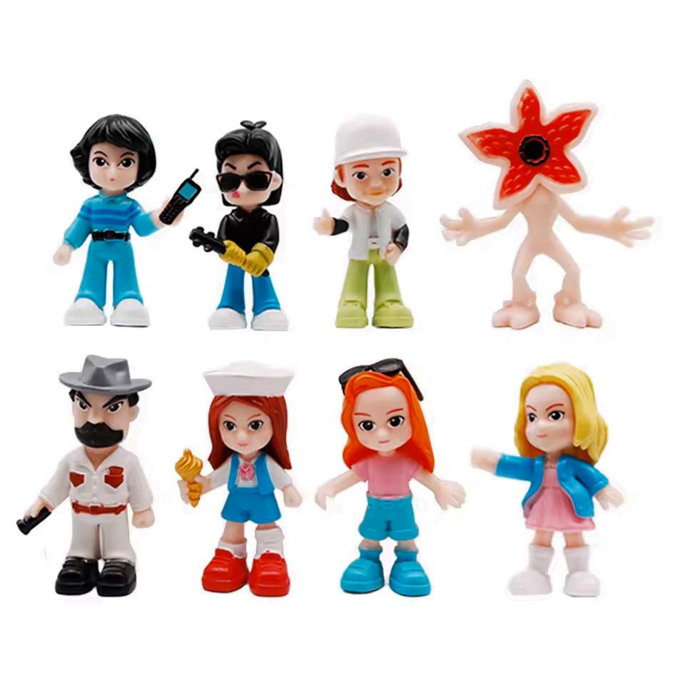 Stranger Eleven Dustin Barb Steve Demogorgon PVC Figures Cartoon Home Decor Peripherals Collectible Model Toys for Fans