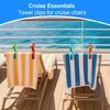 Large Beach Towel Clips for Beach Chair, Heavy-Duty Plastic Clothes P, Towel Clips for Beach Chairs Cruise-Keep Your Towel from Blowing Away,