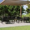 VidaXL Garden Lounge Set, 9 Pcs, with Cushions Anthracite Aluminium