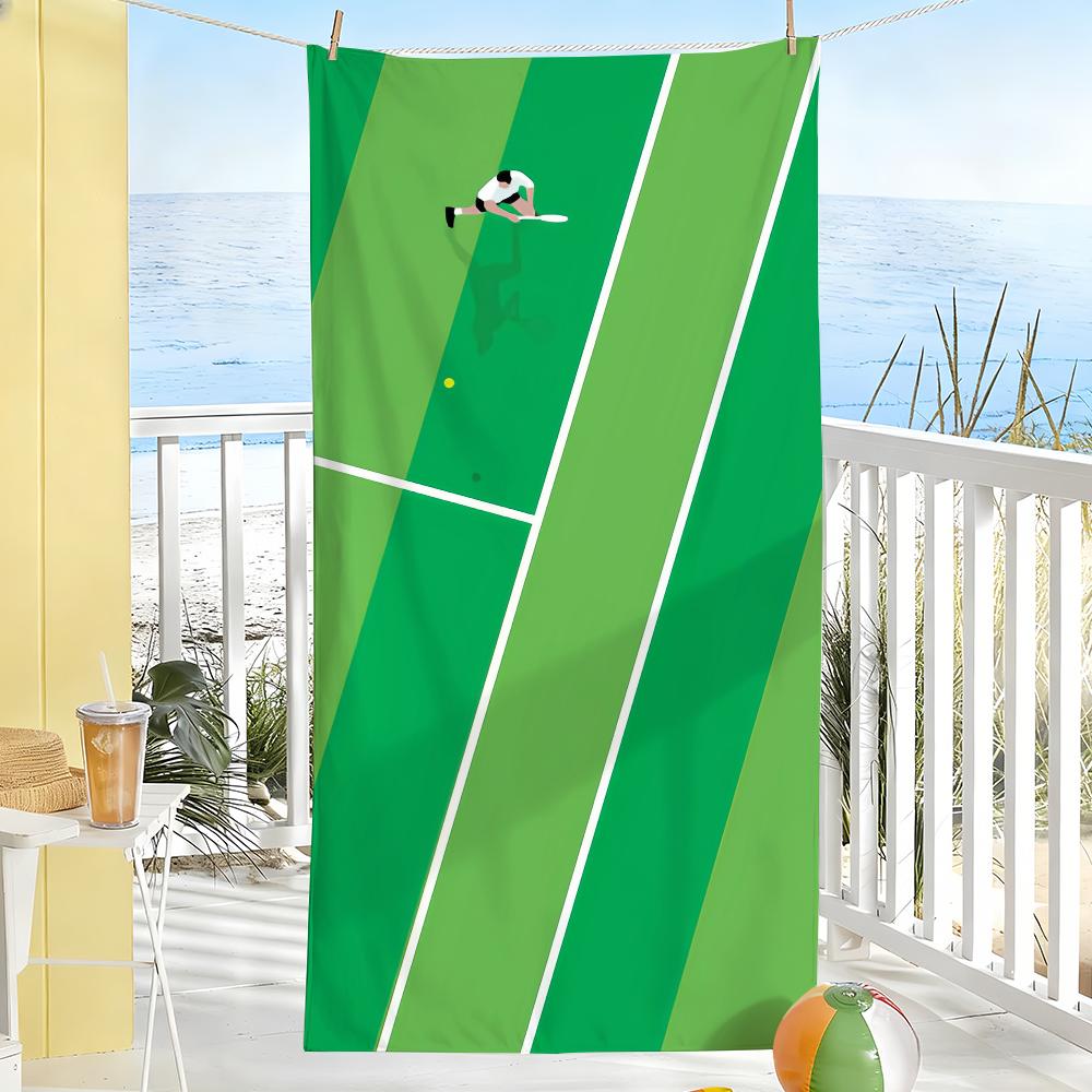 Fashion Tennis Court Towel Soft Pool Gift For Travel Gym Shower Camping Quick Dry Sports Large Beach Towels