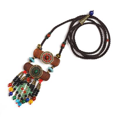 Ethnic Style Creative Jewelry Tassel Necklace Women's Pendant Necklace Retro Sweater Chain