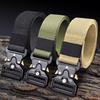 Tactical Quick-Release Belt with Alloy Buckle: Elastic, Thickened Nylon Canvas for Men's & Women's Military Training