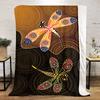 1PC Aboriginal Art Blanket Vibrant Dot Soft Comfortable All Seasons Perfect Sofa Office Travel Home Gift Idea