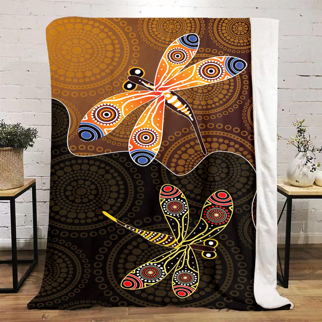 1PC Aboriginal Art Blanket Vibrant Dot Soft Comfortable All Seasons Perfect Sofa Office Travel Home Gift Idea