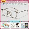 CLLOIO Trendy Simple Square Frame Men Women Myopia Prescription Glasses High Quality Anti Blue Light Progressive Optical Eyeware