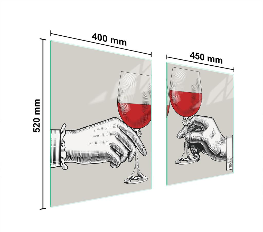 SZKLANA PŁYTA OCHRONNA NA KUCHENKĘ 85x52 WINO