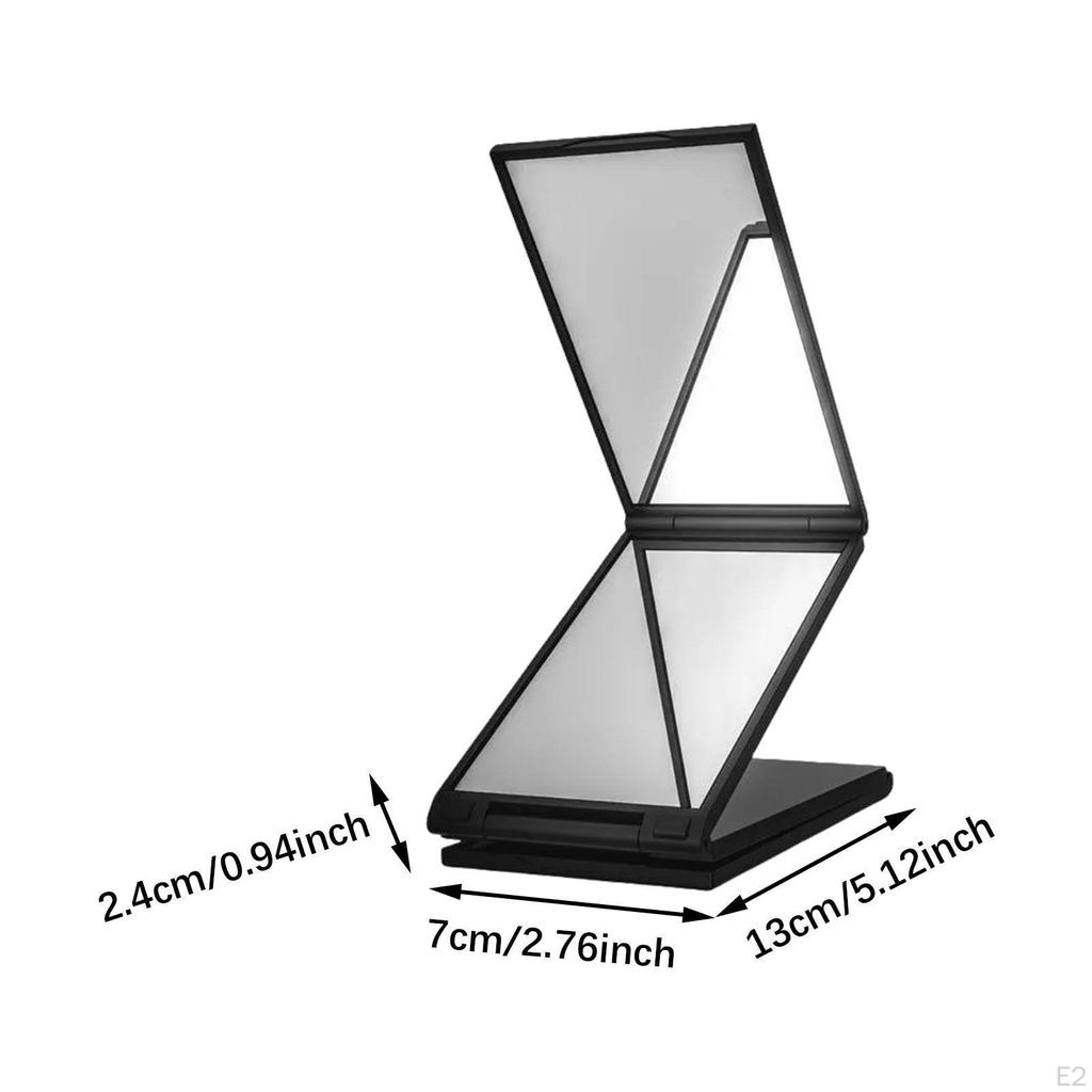 4 Ways Mirror, Beauty Vanity Compact Self Haircut Mirror for Hair Cutting, Handbag,