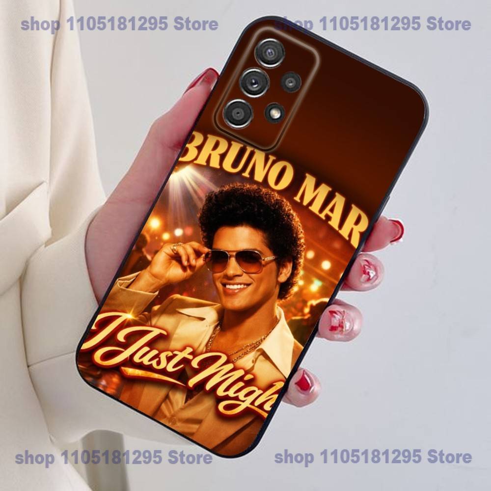 The Romantic B-Bruno M-Mars Phone Case For Samsung S24,21,22,23,30,Ultra,20,Plus,Note,10,9,Black Soft Silicone Case