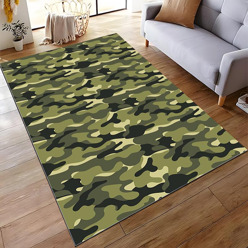 Camouflage Pattern Non-slip Rug for Living Room and Bedroom Sofas