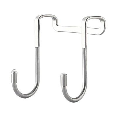 1PC Stainless Steel Non-perforated Multi-purpose Double S Hook Hanging Hooks Hangers for Kitchen Bathroom