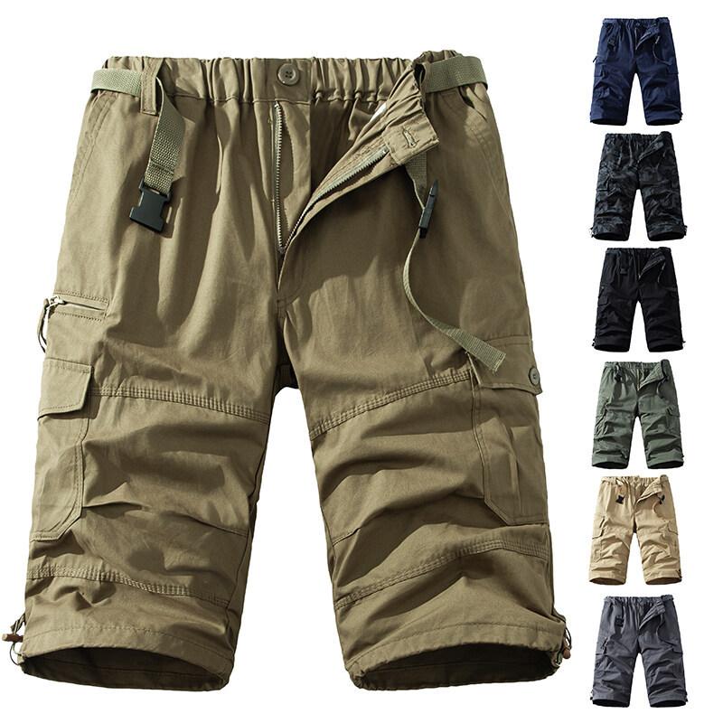 Summer Cargo Shorts Men Casual Sports Shorts Man Hiking Fishing Joggers Long Shorts