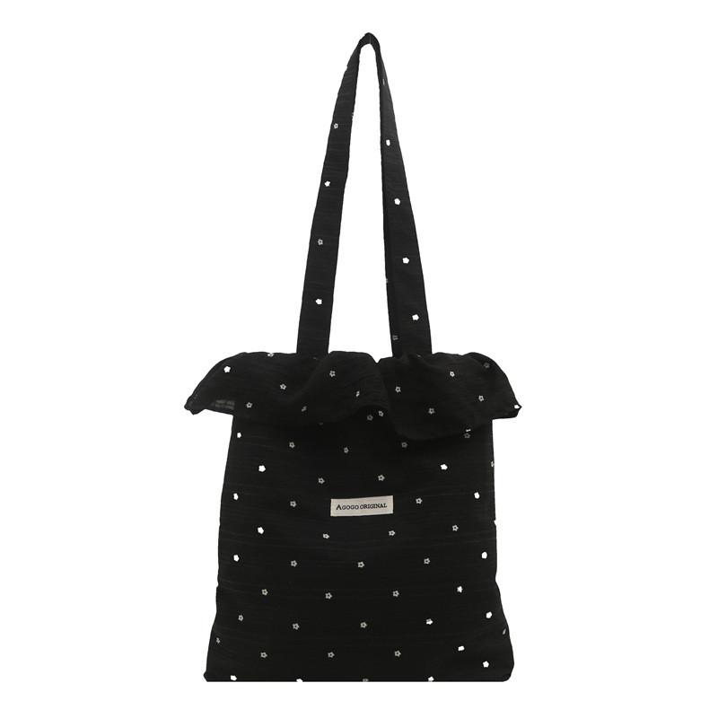 Spring Fashion Tote Bag With Ruffle Edge For Daily Use